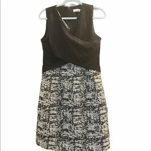Calvin Klein Suede Tweed Dress